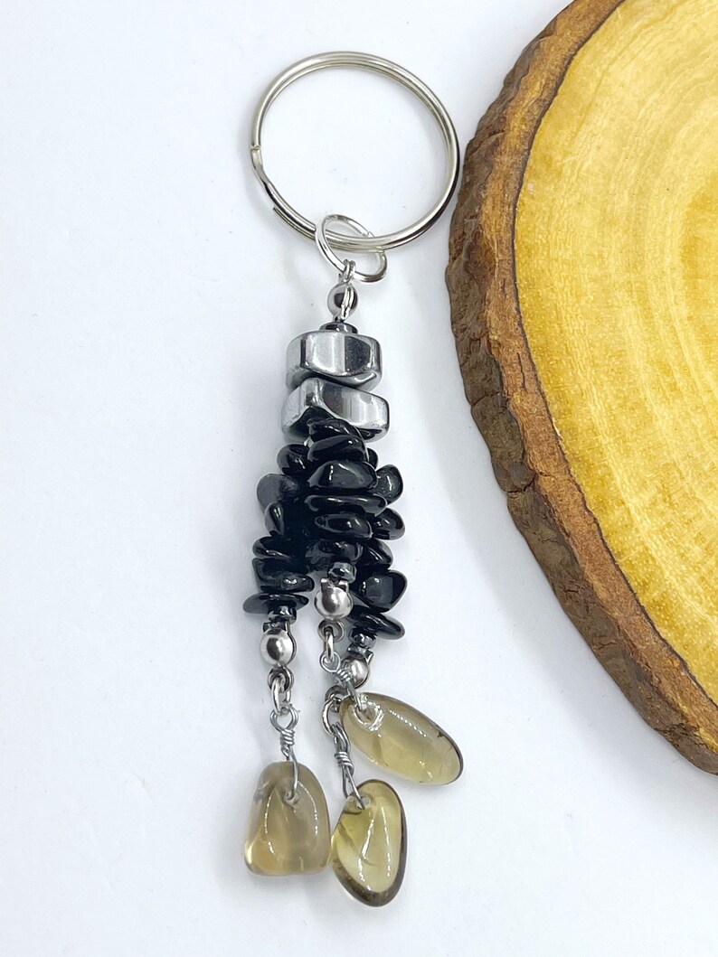 Crystals for Grounding Gemstone Keychain Crystal Healing Etsy
