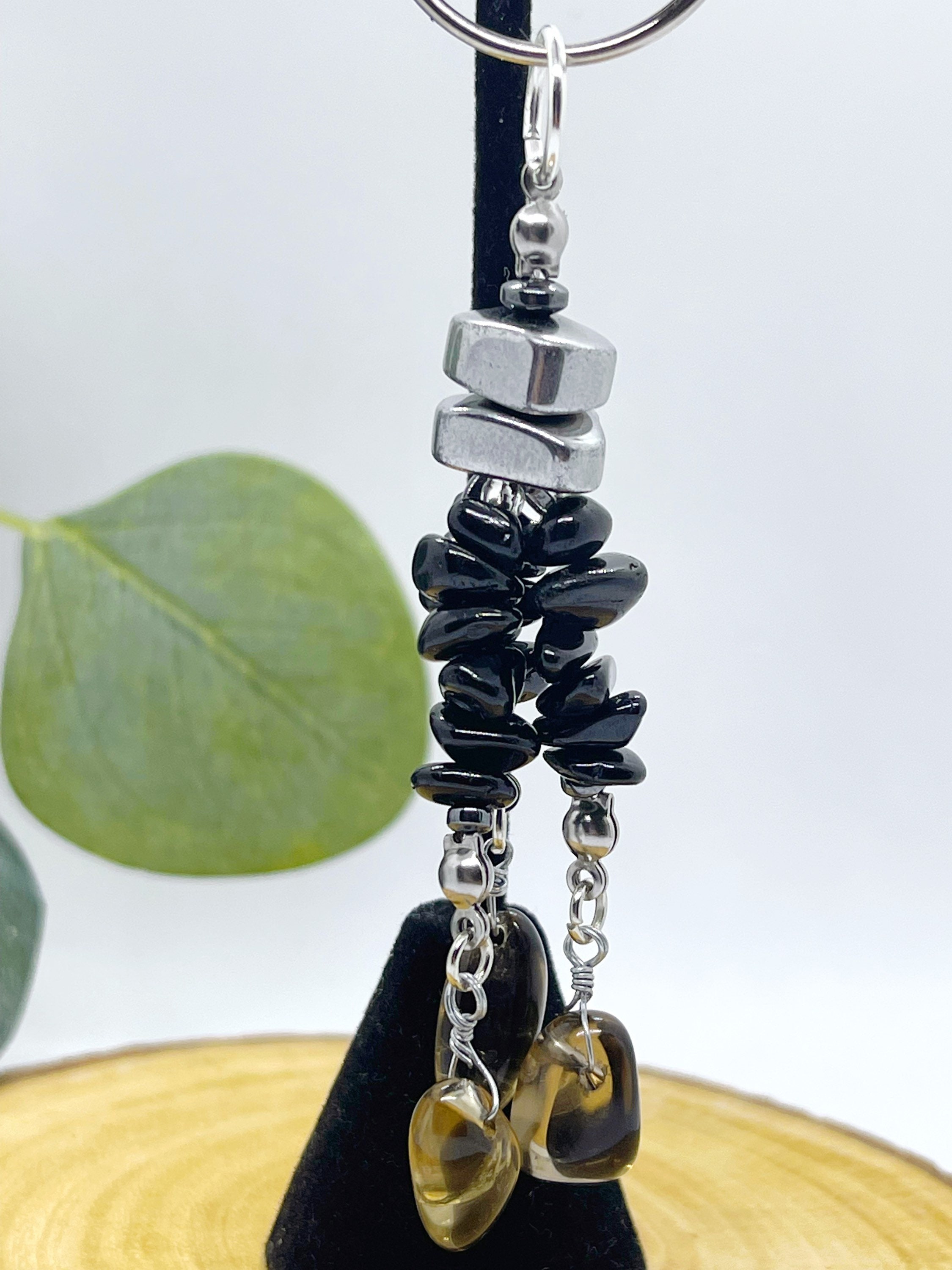 Crystals for Grounding Gemstone Keychain Crystal Healing Etsy