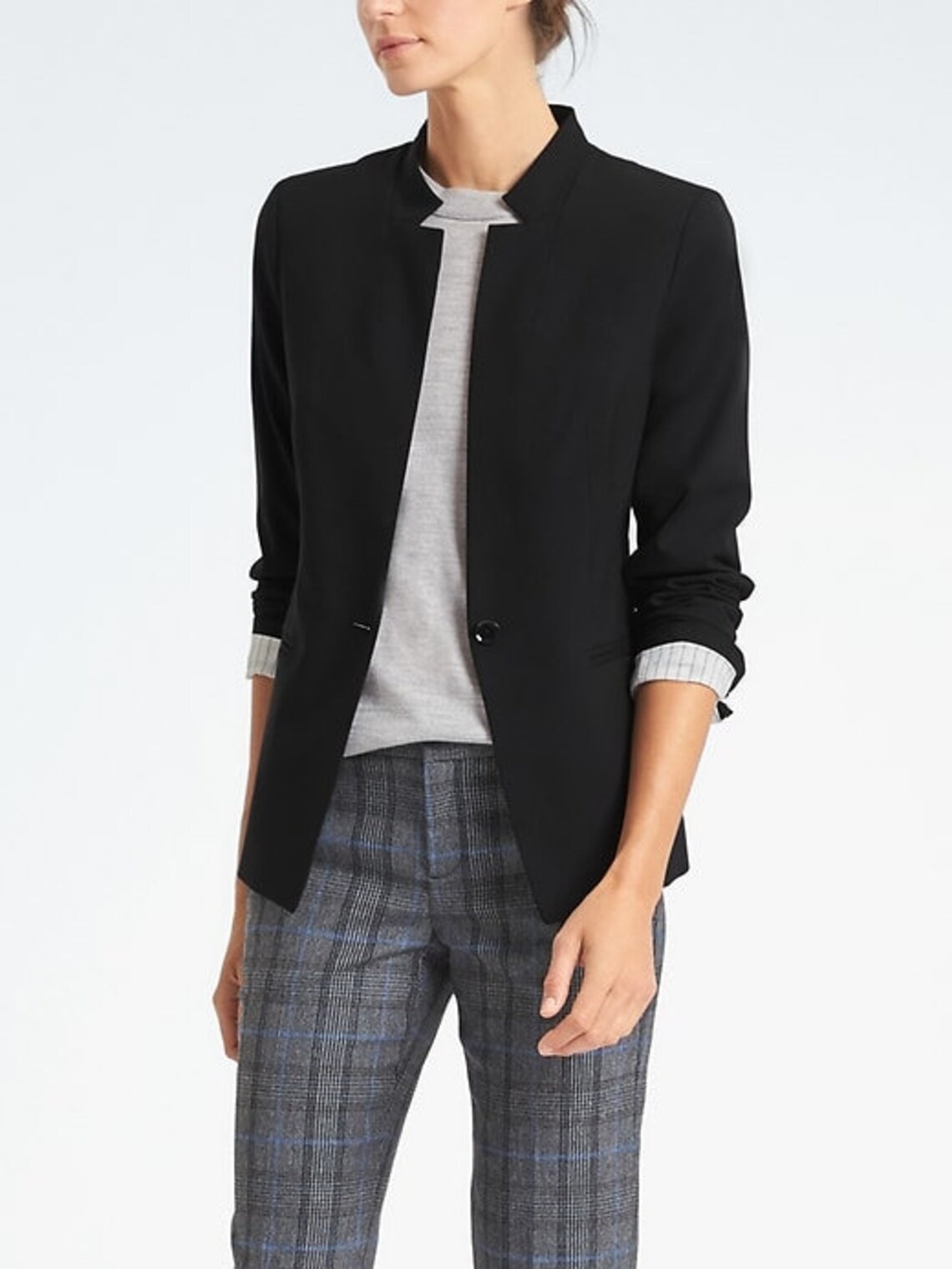 Banana Republic Black Women's Blazers Omgekeerde Kraag Etsy
