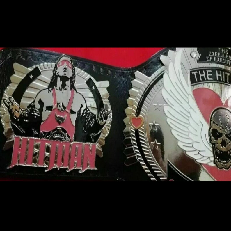 Bret Hart The Hitman Wrestling Championship Leather Belt Replica Bret Hart The Hitman Wrestling Championship Leather Belt Replica