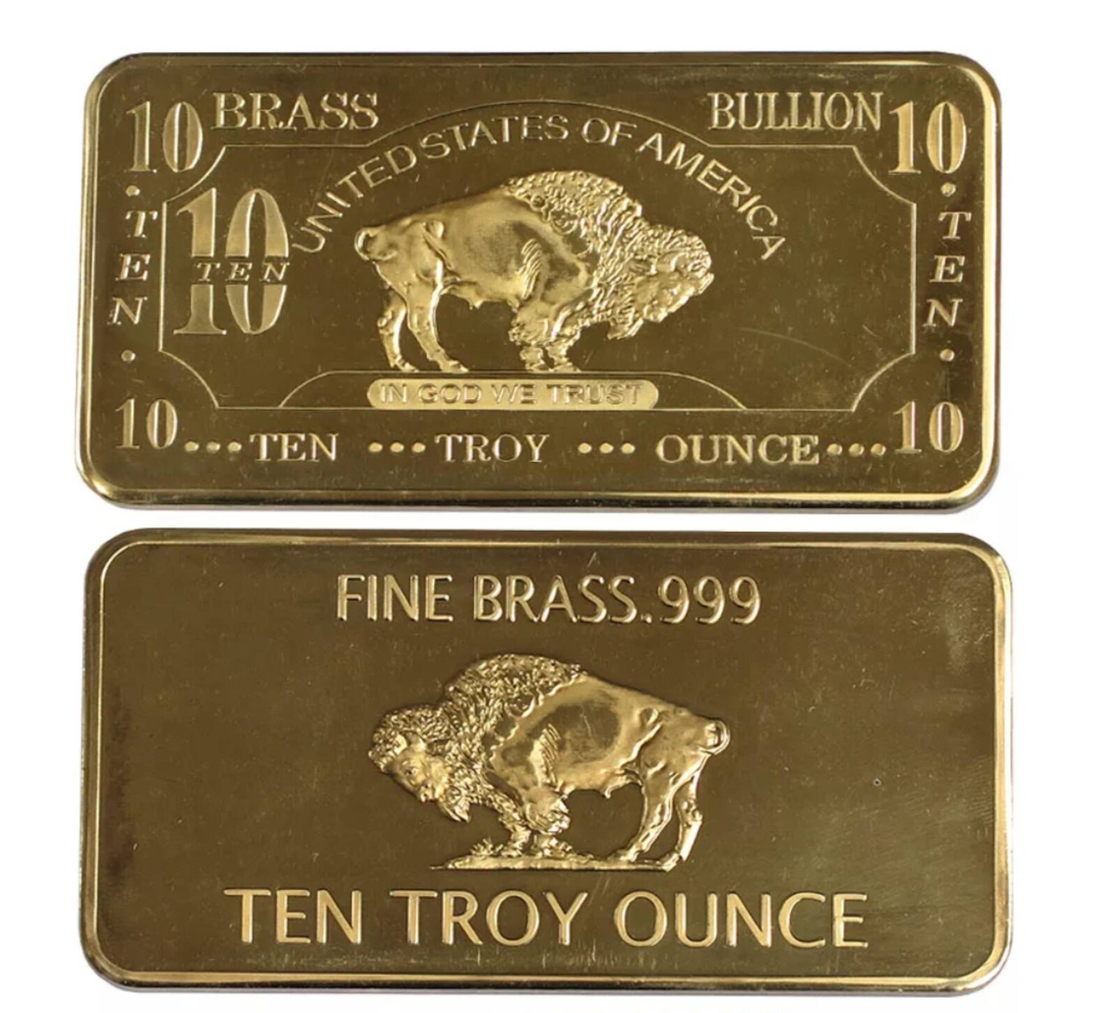 Brass Bullion Bar Pure .999 Fine 1oz / 10oz / 1gram Etsy