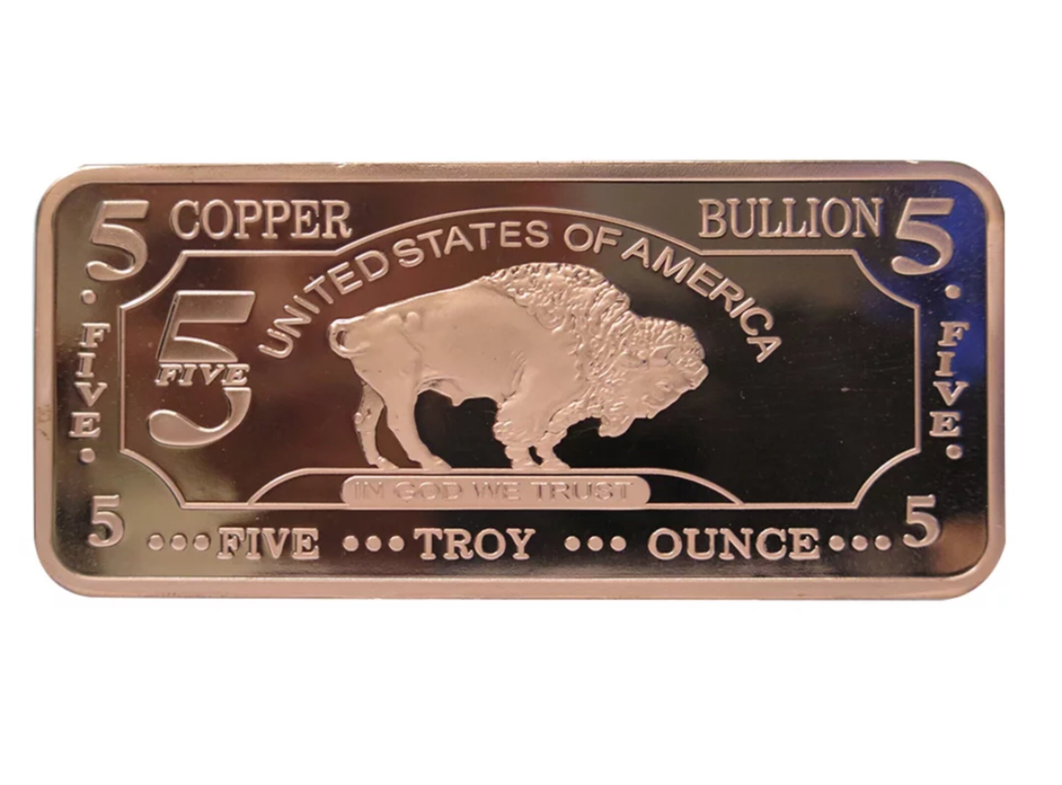 CMC MINT COPPER Bullion Bar Buffalo Investment Bullion Large 1 Etsy UK