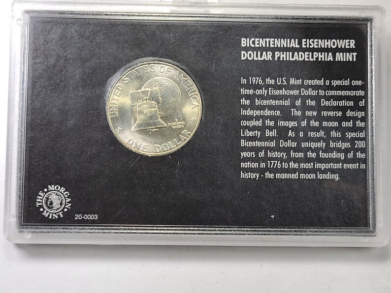 1976 Bicentennial San Francisco Eisenhower 40/% Silver Dollar in Hologram Holder