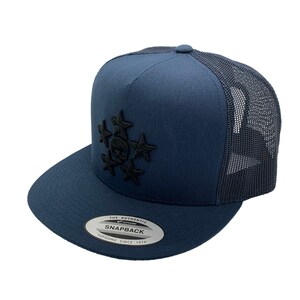 Skull in Five-star 3D embroidered trucker hat | classic snapback hat