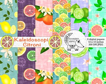 Download Citrus Digital Paper Etsy