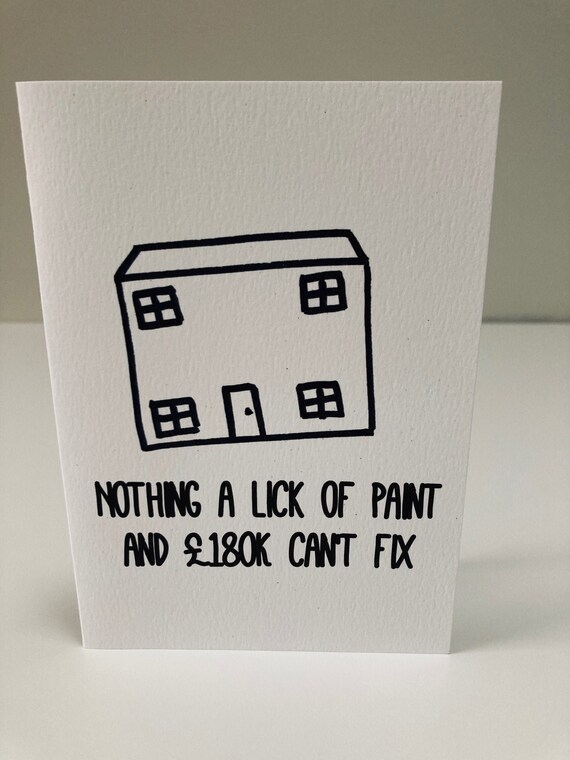 Funny New Home/renovation Card: Nothing a Lick of Paint and - Etsy UK Funny New Home/renovation Card: Nothing a Lick of Paint and - Etsy UK