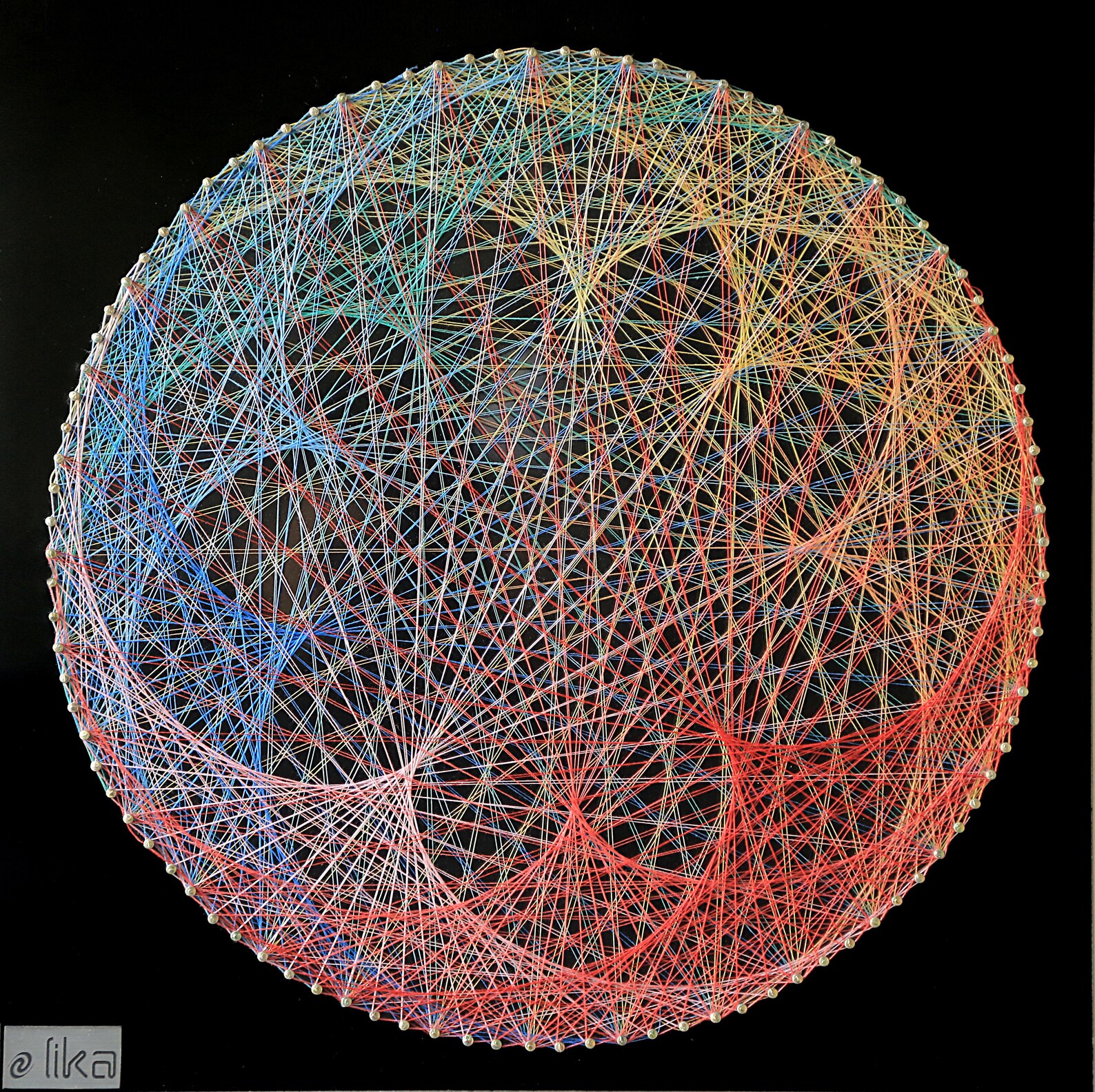 Revival Abstract String Art Sacred Geometry Art Handmade Etsy