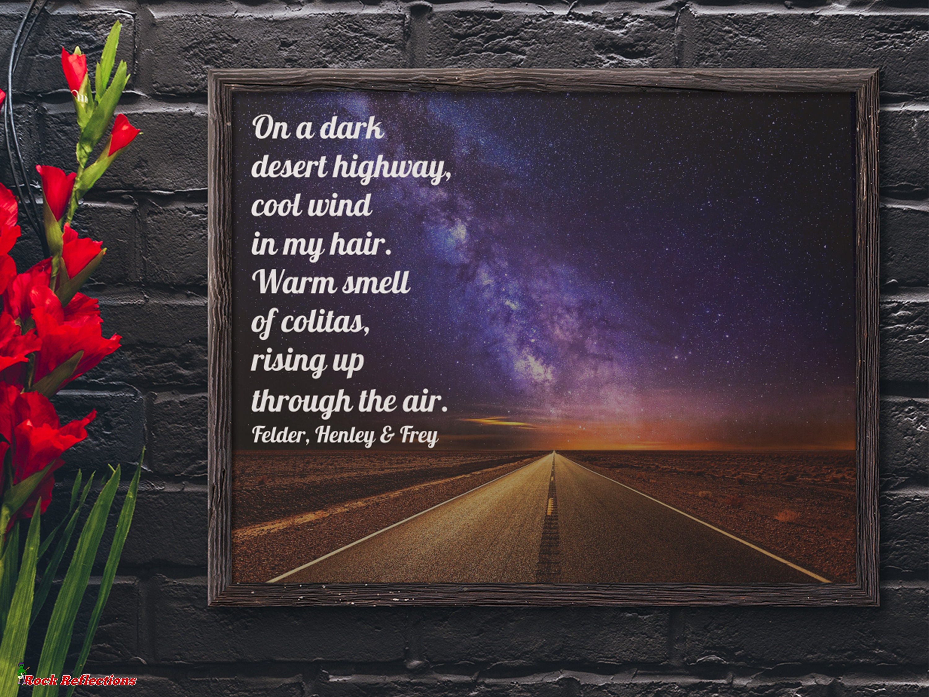 Song Lyric Wall Art: Dark Desert Highway/song Lyrics - Etsy Ireland Song Lyric Wall Art: Dark Desert Highway/song Lyrics - Etsy Ireland