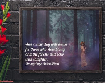 Song Lyric Wall Art: Inspirational Forest Print (Digital Download)