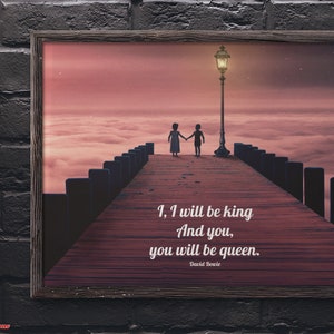 Song Lyric Wall Art: I Will Be King/Song Lyrics Print/Song Lyrics Gift/Printable Wall Art/Instant Digital Download/Inspirational Quotes