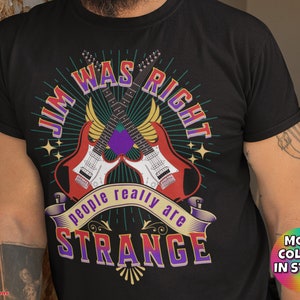 Rock Music T-Shirt Rocker Classic Rock And Roll Lover Cool Music Shirt Rock N Roll Gift Music Lover Tee The Doors People Are Strange