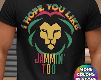 Reggae Lion T-Shirt: Jammin' Too, Rasta Good Vibes