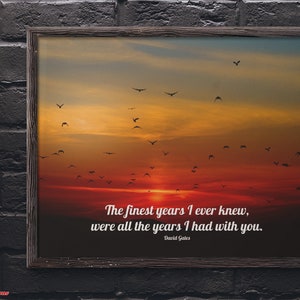 Song Lyric Wall Art: All The Years/Song Lyrics Print/Song Lyrics Gift/Printable Wall Art/Instant Digital Download/Inspirational Quote