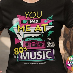 Rock Music T-Shirt Rocker Classic Rock And Roll Lover Cool Music Shirt Rock N Roll Gift Music Lover Tee Retro Eighties Music