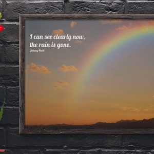 Song Lyric Wall Art: I Can See Clearly/Song Lyrics Print/Song Lyrics Gift/Printable Wall Art/Instant Digital Download/Inspirational Quote