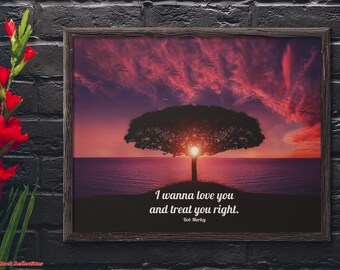 Song Lyric Wall Art: I Wanna Love You Print (Digital Download)