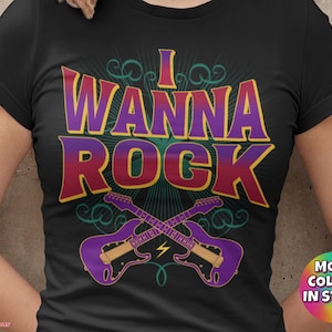 Rock Music T-Shirt Rocker Classic Rock And Roll Lover Cool Music Shirt Rock N Roll Gift Music Lover Tee I Wanna Rock Twisted Sister Tribute