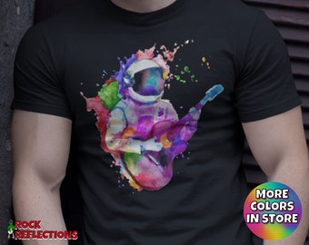 Astronaut Guitar T-Shirt: Rock Music Lover Gift