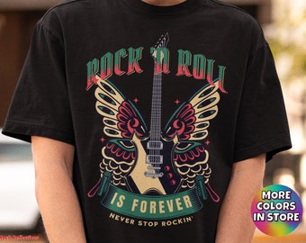 Rock N Roll Guitar T-Shirt: Classic Rock Music Lover Tee