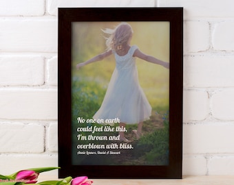 Inspirational Song Lyric Print: No One On Earth Quote (Digital Download)