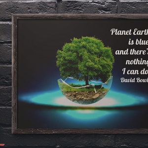 Song Lyric Wall Art: Planet Earth Is Blue/Song Lyrics Print/Song Lyrics Gift/Printable Wall Art/Instant Digital Download/Inspirational Quote