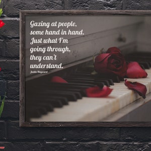 Song Lyric Wall Art: Gazing At People/Song Lyrics Print/Song Lyrics Gift/Printable Wall Art/Instant Digital Download/Inspirational Quote