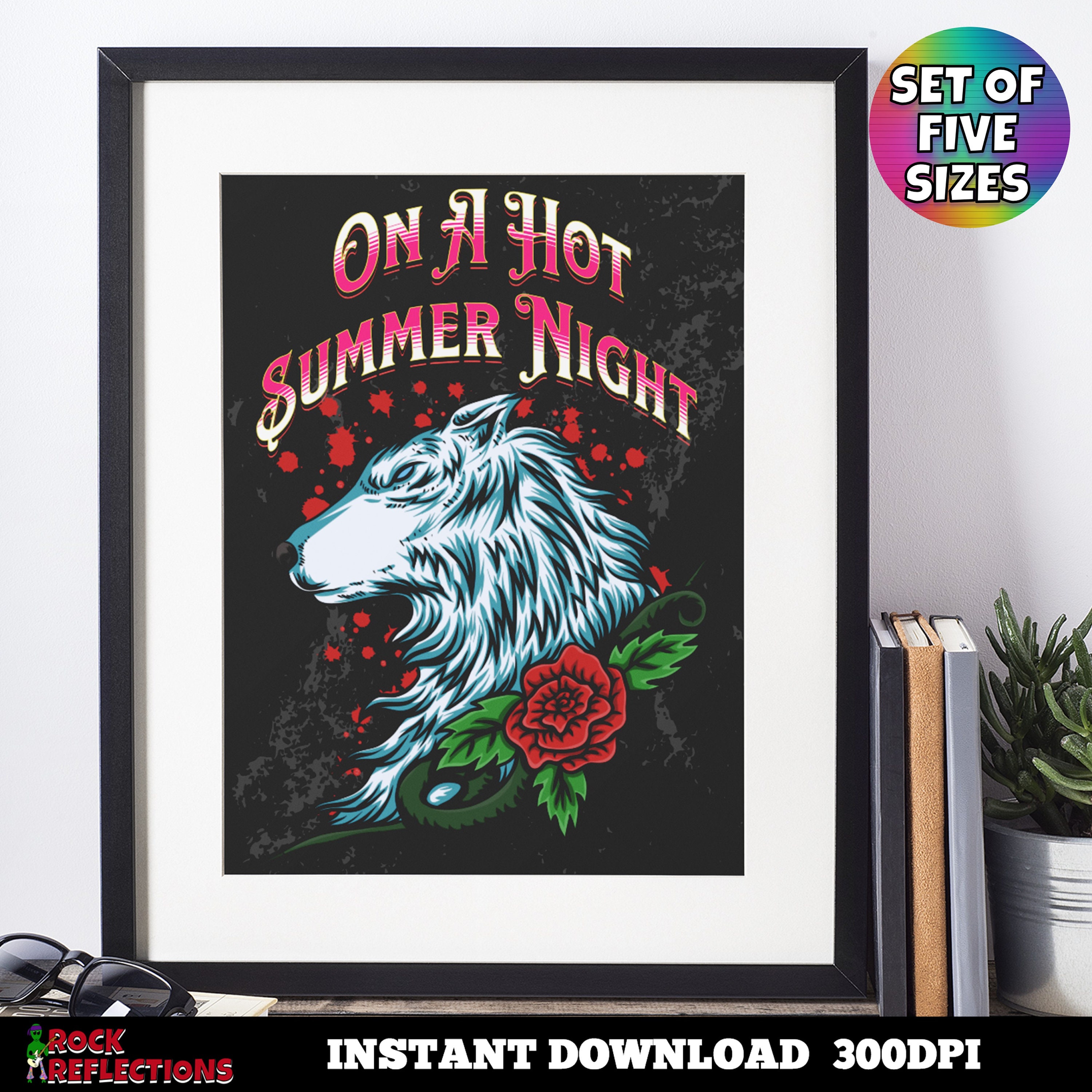 Wolf Meatloaf Tribute Art Print: Hot Summer Night Design (digital