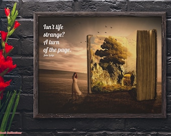 Isn't Life Strange Lyric Print: Inspirational Quote Wall Art (Digital Download)