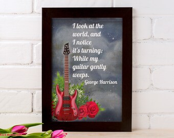 Letra de la canción "Guitar Gently Weeps": Frase inspiradora (descarga digital)