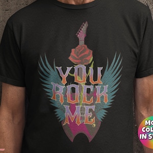 Rock Music T-Shirt Rocker Classic Rock And Roll Lover Cool Music Shirt Rock N Roll Gift Music Lover Tee You Rock Me Guitar Lover Shirt