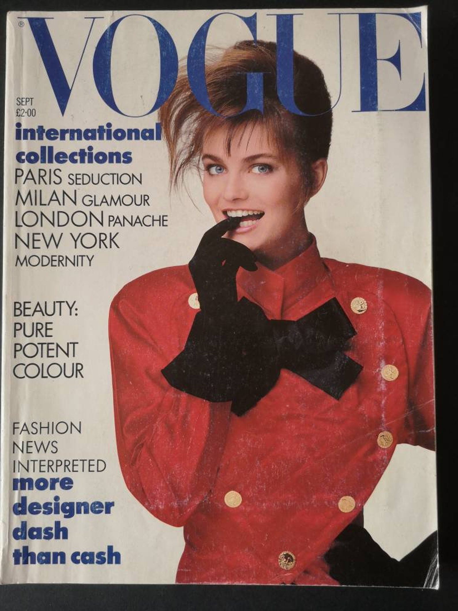 Vintage Vogue Magazine September 1987 Cover Paulina | Etsy