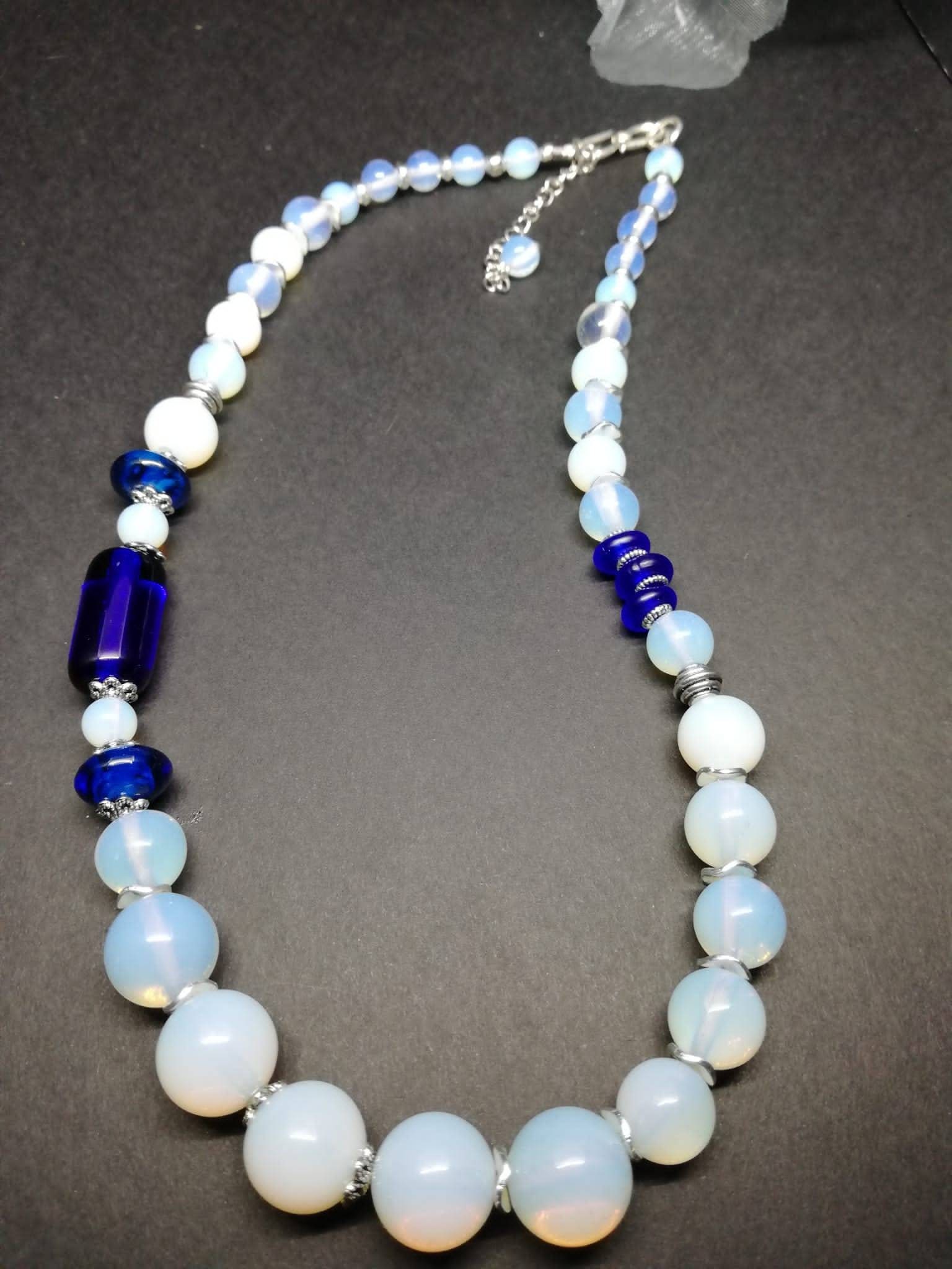 Opal Pearl Choker Necklace Genuine Gemstone Necklace Healing - Etsy UK