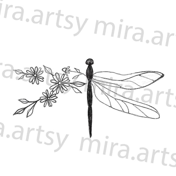 Dragonfly Tattoo Etsy