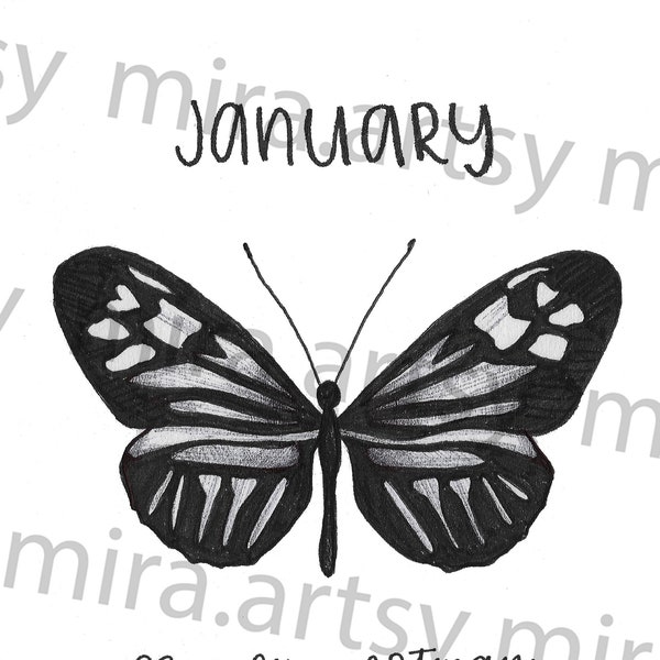 Butterfly Months Svg Etsy UK