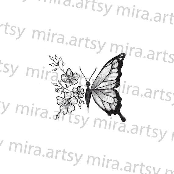 45 Butterfly Tattoo Designs Small Flower Simple Ideas  More  DMARGE