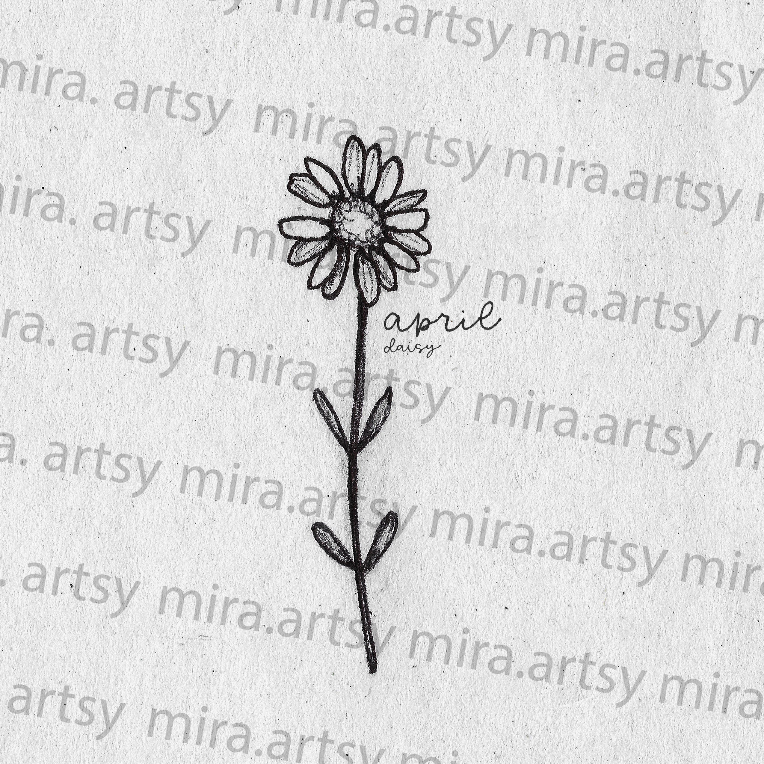 April Birth Month Flower Daisy Svg Bouquet Tattoo Design #23 April Birth Month Flower Daisy Svg Bouquet Tattoo Design
