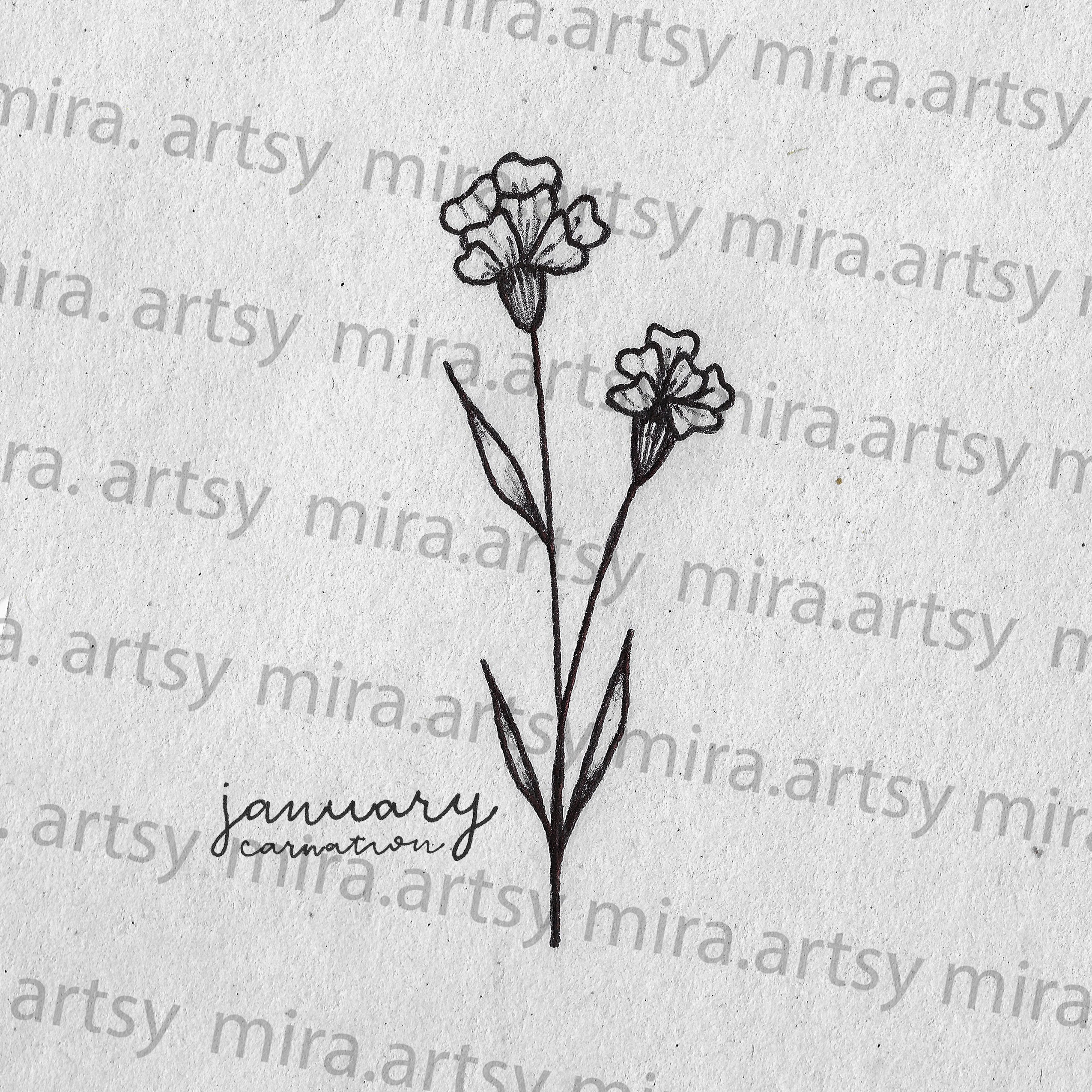 Birth Flowers January to June Temporary Tattoos Lara Vinck #32 Birth Flowers January to June Temporary Tattoos Lara Vinck