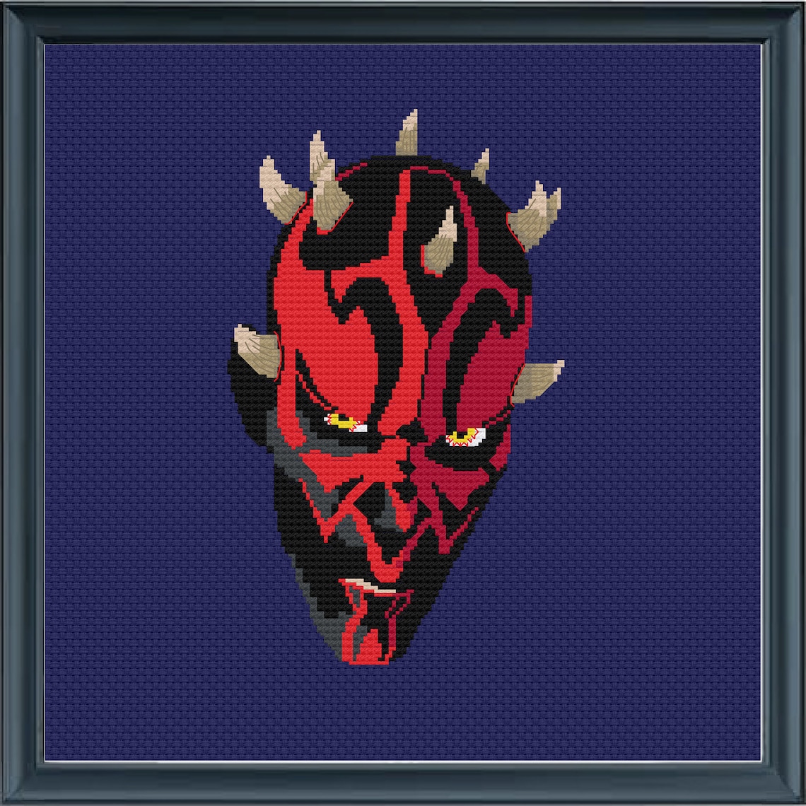 Darth Maul Cross Stitch Pattern Star Wars Clone Wars / Rebels Etsy