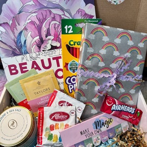 Book Box w/Coloring Book, Blind Date with a Book, Treat Yourself, Gift for Book Lovers, Gift Set, Reading, Surprise Book, Mystery Book Box