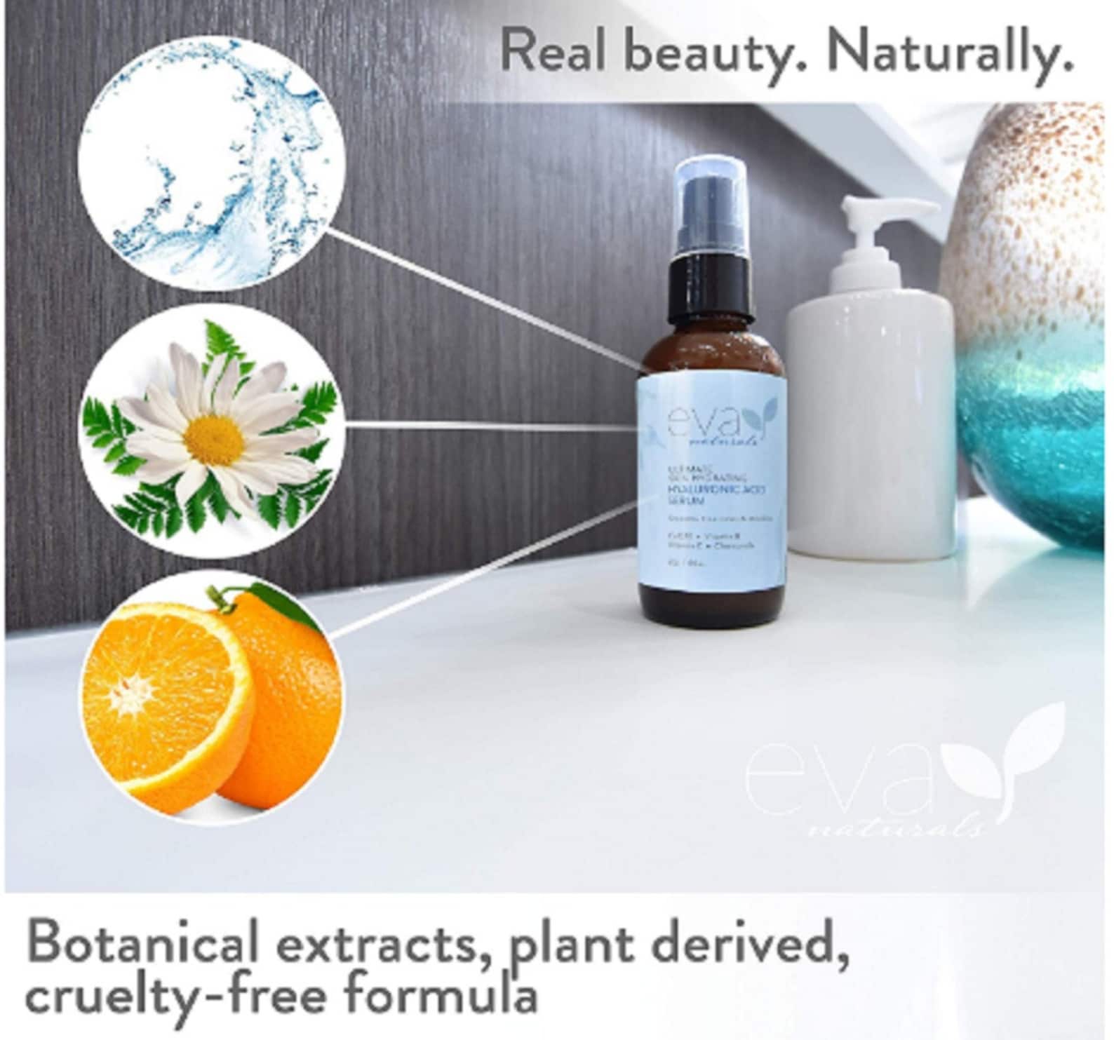 Eva Naturals Hyaluronic Acid Face Serum AntiAging Etsy