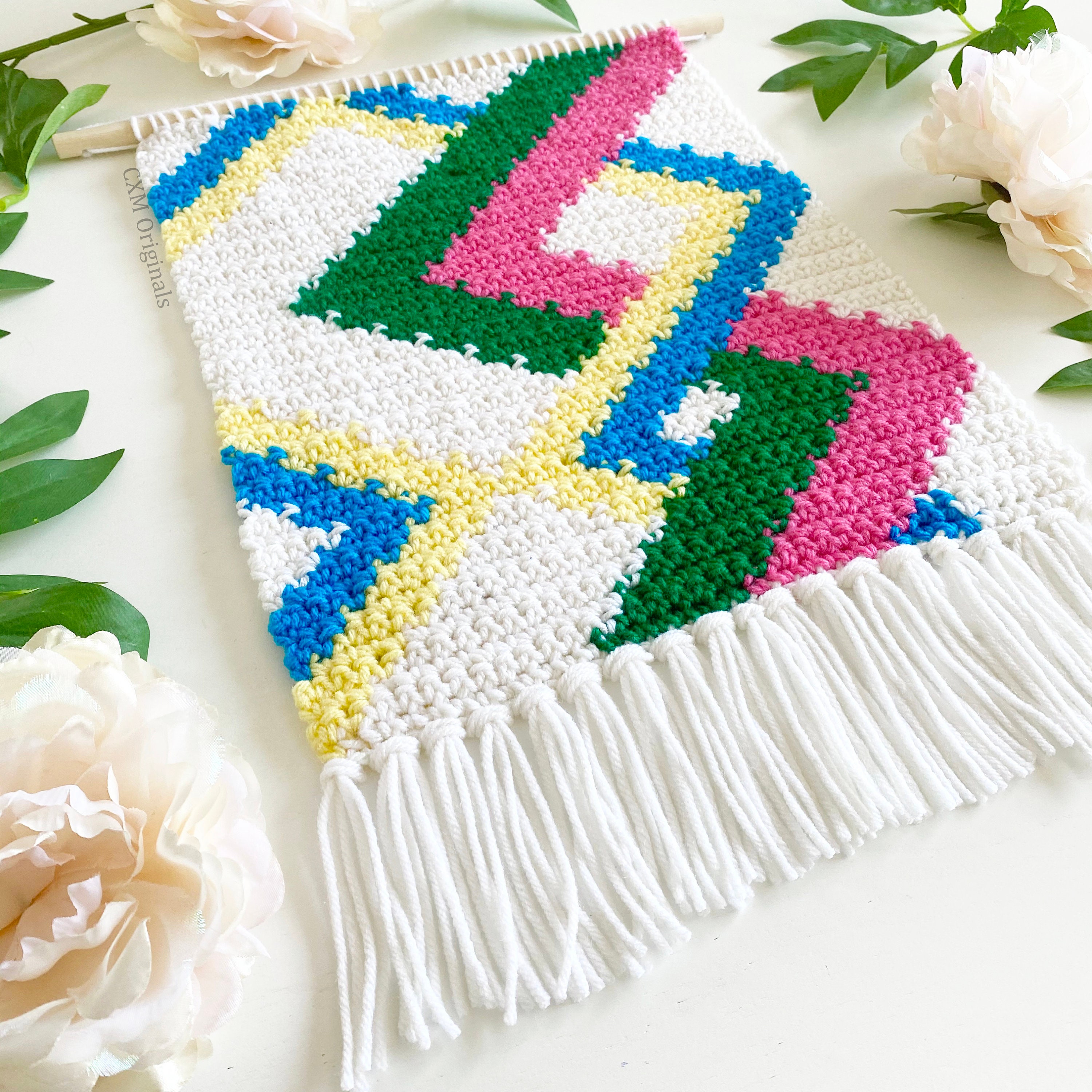 Crochet Pattern Wall Art Wall Hanging Crochet Home Decor Etsy UK