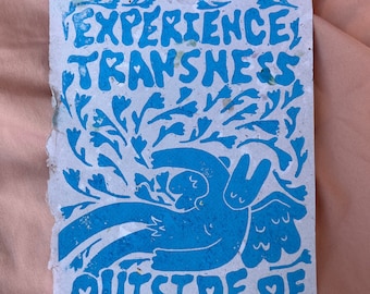 Experience Transness Outside of Cis Comfort lino print