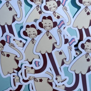 Trans Pride Ghost Cowboy Sticker