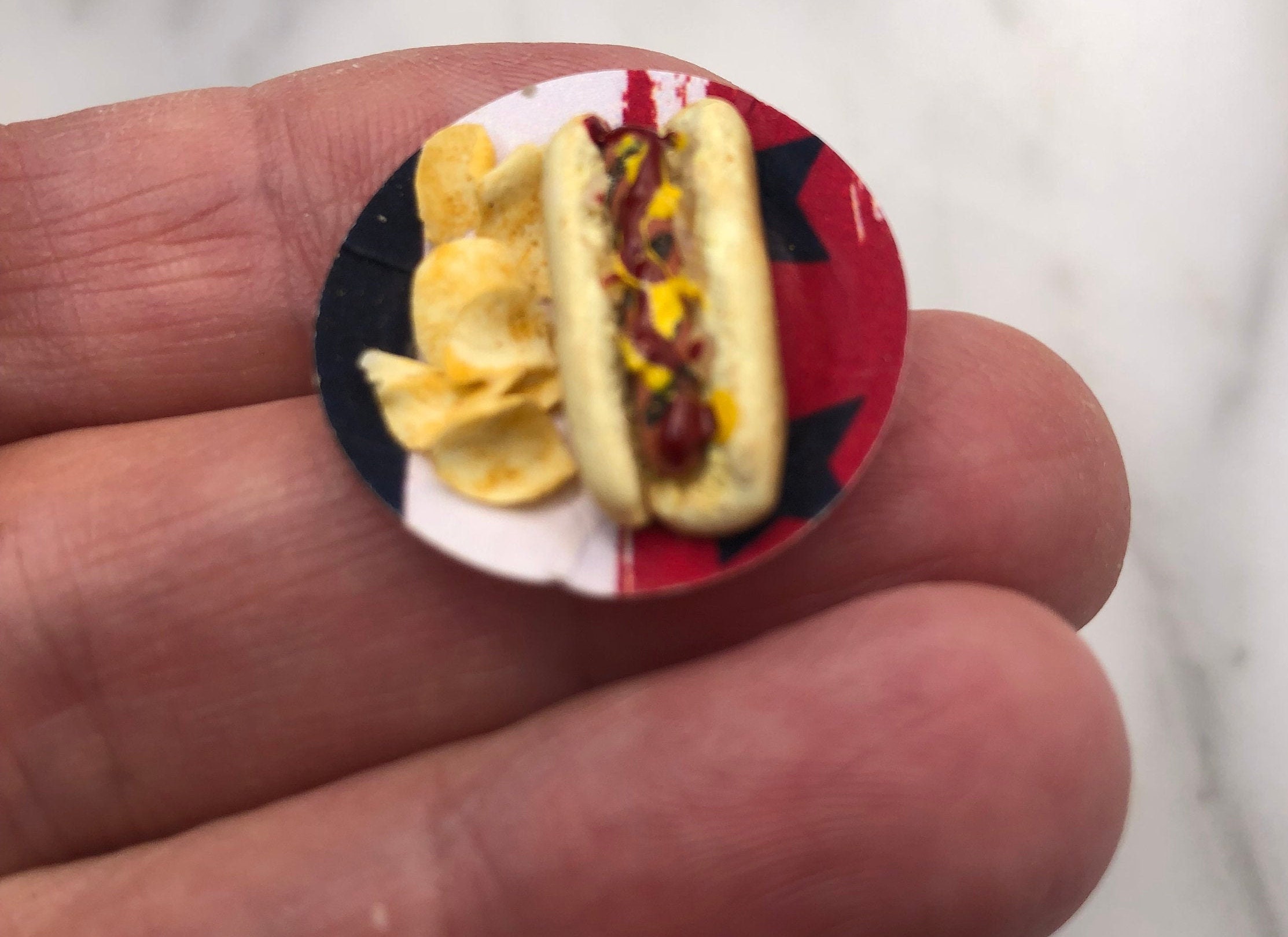 1:12 Scale x4 Hot Dogs Sausage Miniature Dollhouse Mini Tiny Food Accessories 
