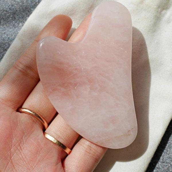 Rose Quartz Gua Sha Facial Massage Tool Anti Aging Etsy