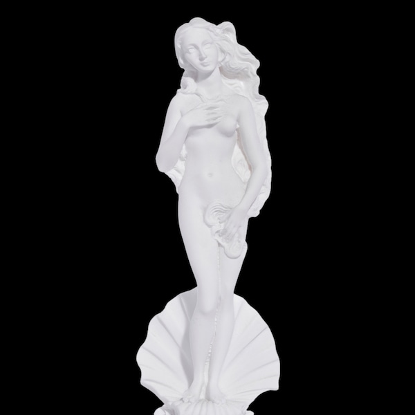 Geburt der Venus Statue, Aphrodite von Botticelli, Göttin der Schönheit und Liebe, handgemachte Alabaster Skulptur, griechisch römische Mythologie, 15.5cm-6.1''