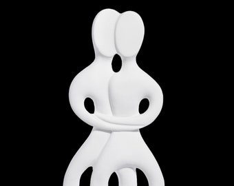 The Lovers Figurine, The Couple, The Twins, Cycladic Art Idols - Figurines, Handmade Alabaster Statue - Sculpture, 24cm-9.45in