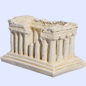 Acropolis Statue, Parthenon, The Temple Of Goddess Athena in Athens, Greece, Handmade Plaster Sculpture 13 x 7 cm, 5.12 x 2.76 inches