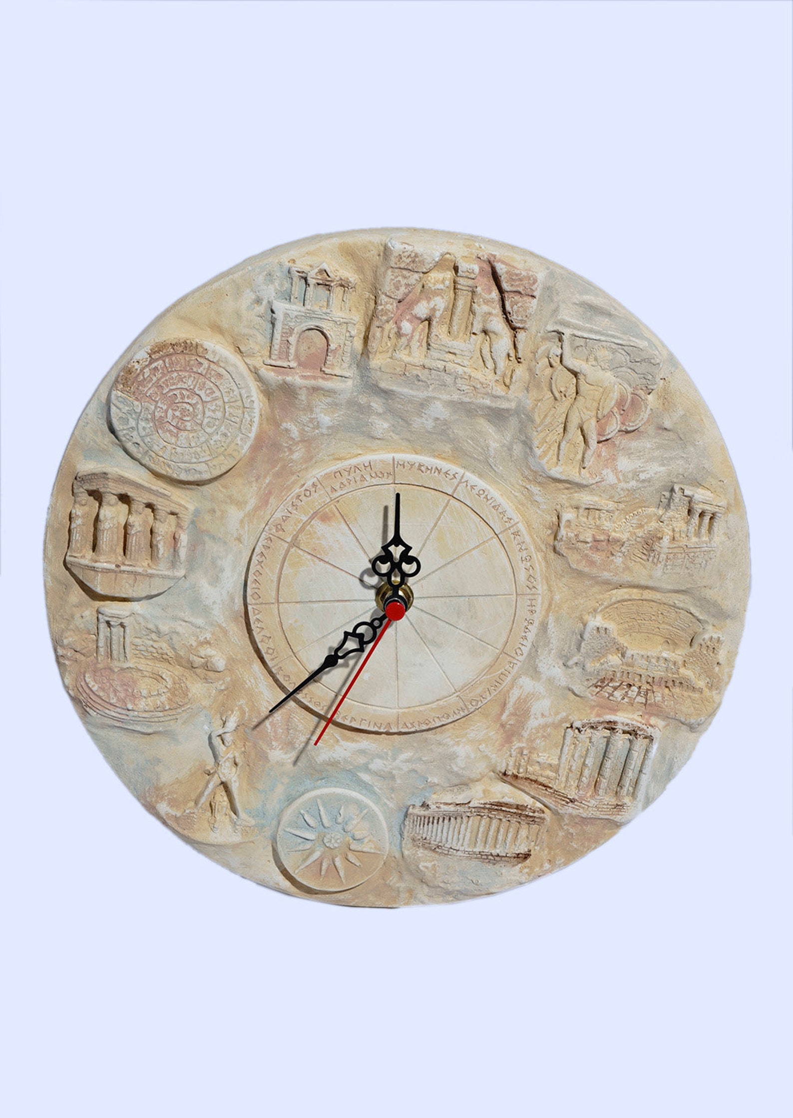 Ancient Greek Relief Wall Clock With Famous Archaeological Etsy