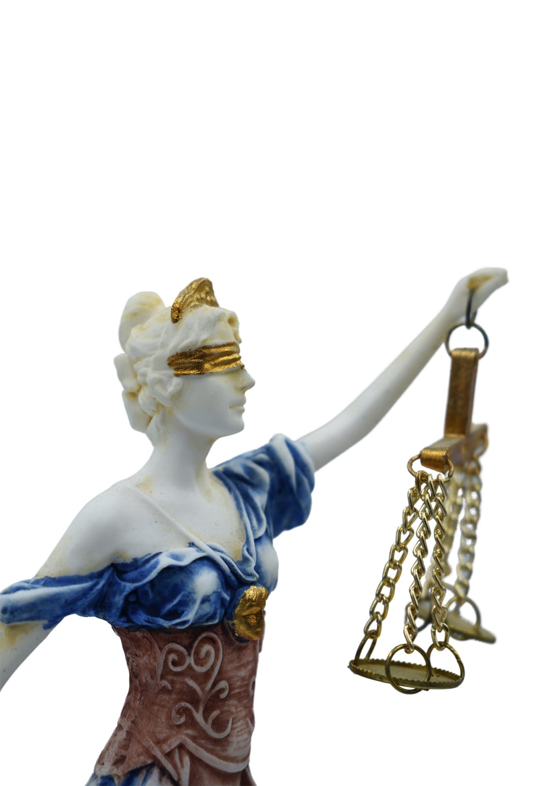 HAMPPLIES Göttin Der Gerechtigkeit Statue - Weiße Harz Skulptur 17cm